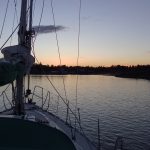 Abendliche Anfahrt nach Karlby